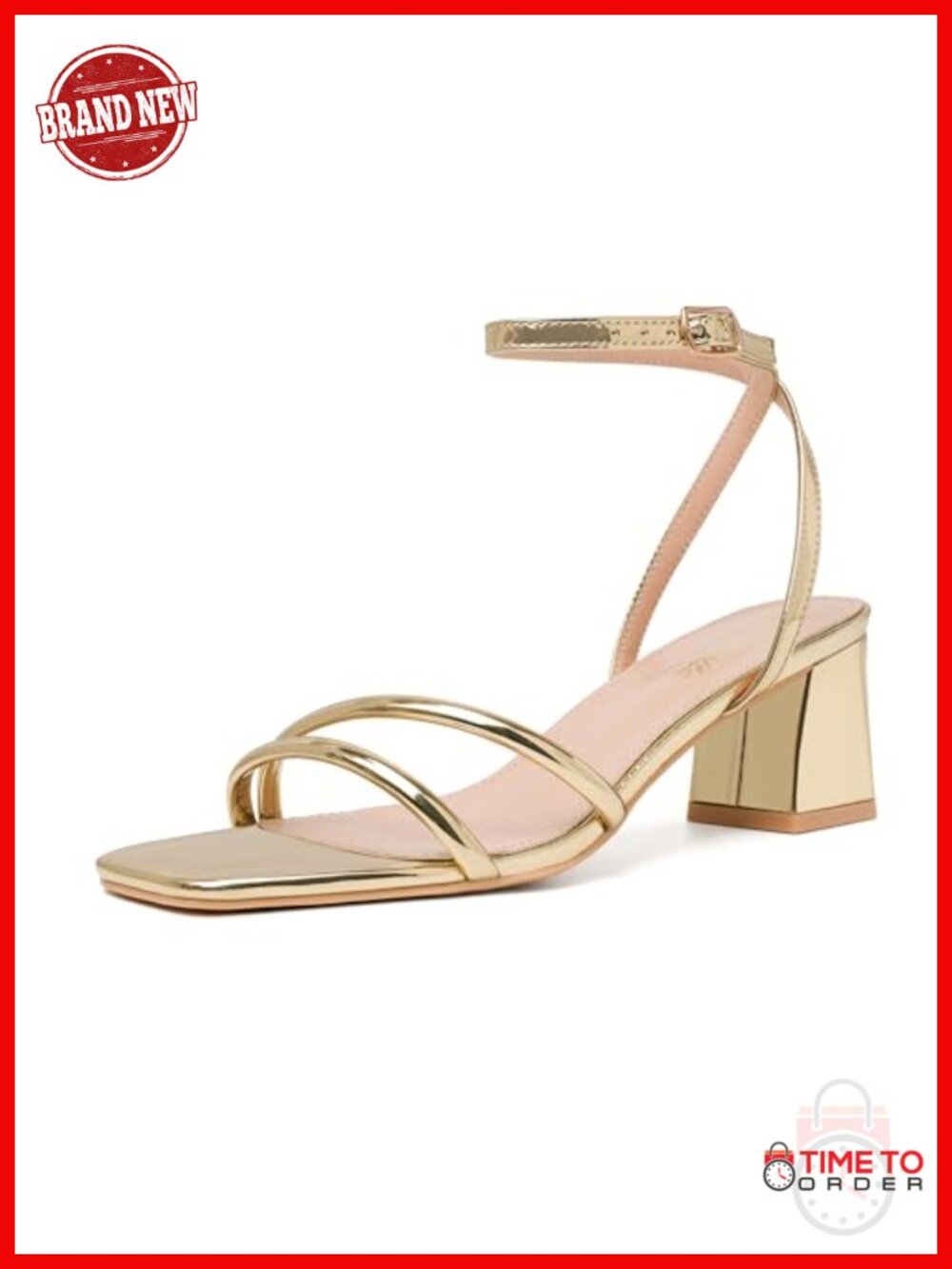 Women's Lucibenita Low Block Heeled Sandals Open Toe Dress Shoes Size 6.5-10